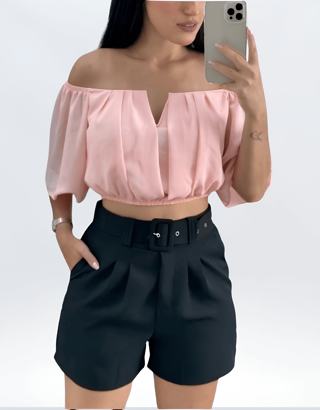 SHORT ALFAIATARIA C/ CINTO LIVIA