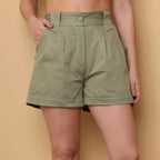SHORT SARJA COM BOLSO MODA FEMININO